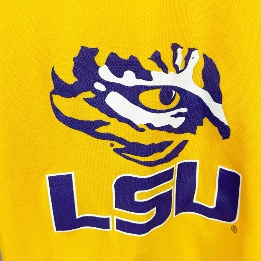All Star Dogs Gold Purple Lsu Tigers Athletic Mesh Pet Jersey - XL